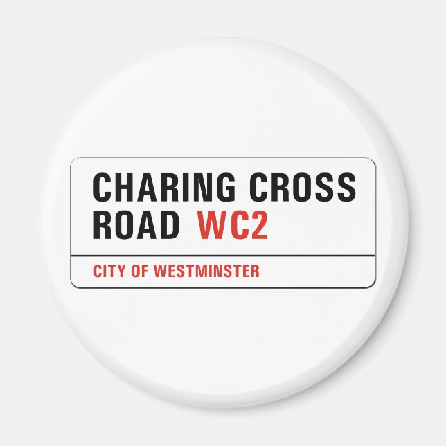 Aimant Symbole de Charing Cross Road, London Street (Devant)