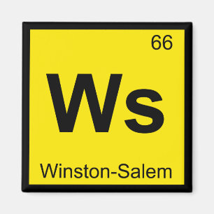 Aimant Symbole de chimie Winston-Salem en Caroline du Nor