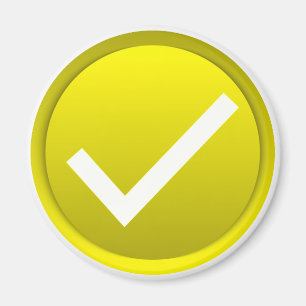 Aimant Symbole de coche or