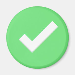 Aimant Symbole de coche verte écriture