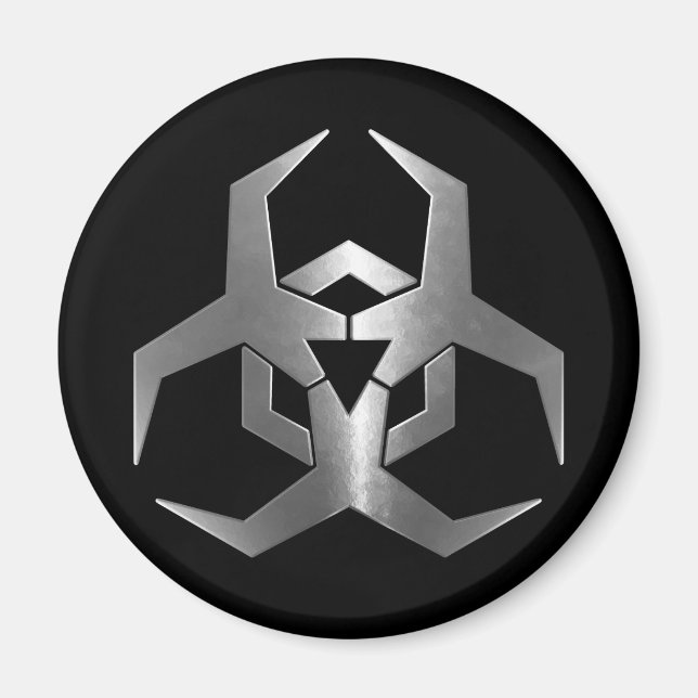 Aimant Symbole de danger des logiciels malveillants (Devant)