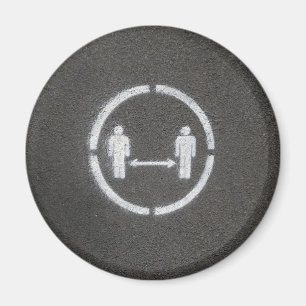 Aimant Symbole de distance sociale