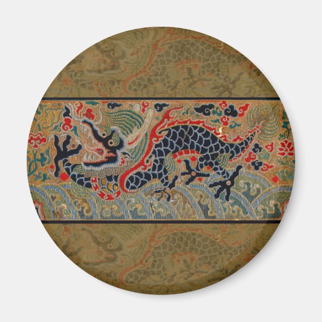 Aimant Symbole de dragon chinois antique asiatique (Devant)
