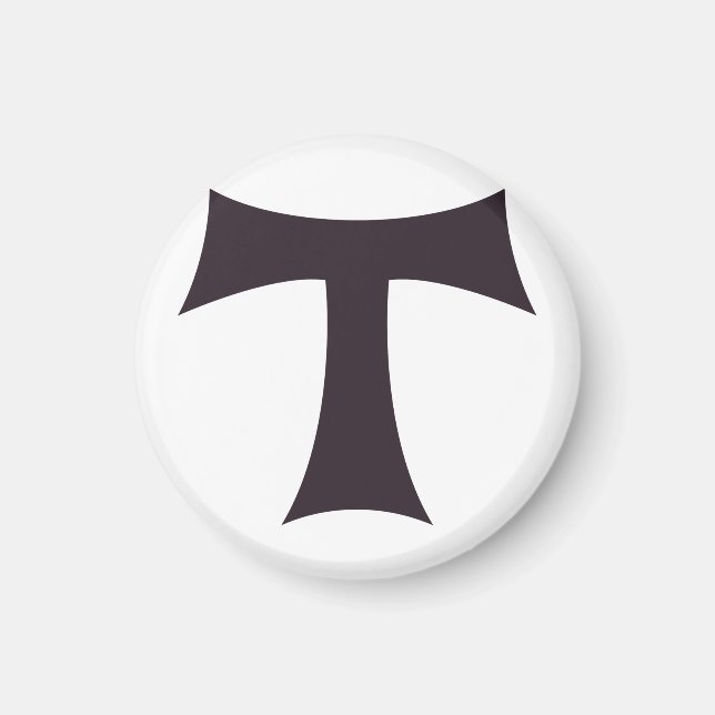 Aimant Symbole de foi franciscaine de la Croix de Tau (Devant)