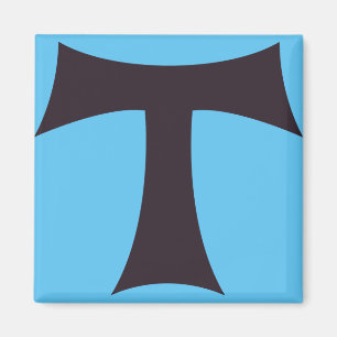 Aimant Symbole de foi franciscaine de la Croix de Tau
