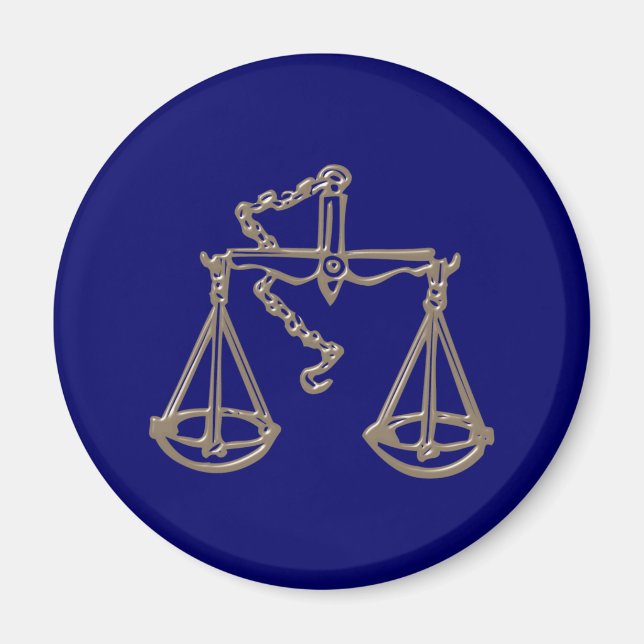 Aimant Symbole de la Balance zodiac sign Libra (Devant)