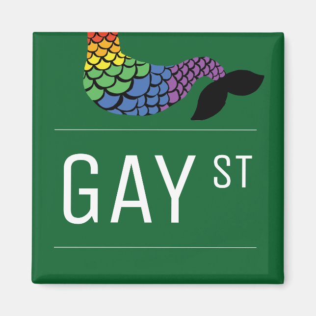 Aimant Symbole de la Fierté Gay Street de Whimsical Parti (Devant)