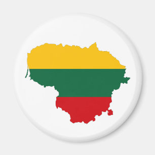 Aimant symbole de la forme du drapeau de la Lituanie