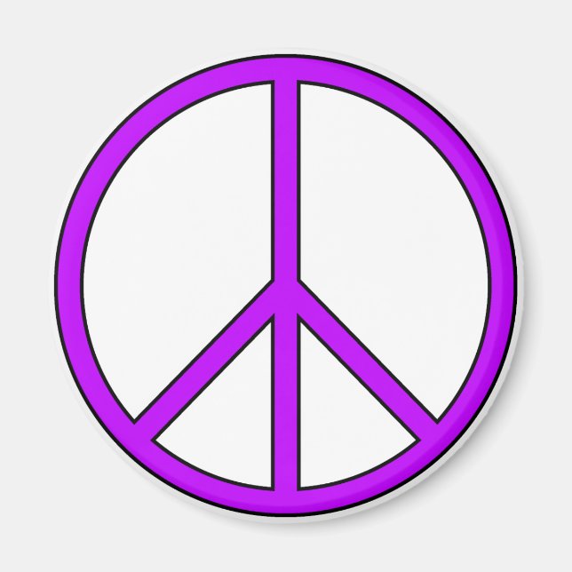 Aimant Symbole de la paix Symbole d'amour Hippie contre l (Devant)