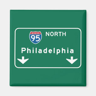 Aimant Symbole de la route de Philadelphie, PA
