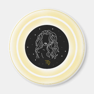 Aimant Symbole de la Vierge – Emblème d'Astrologie Minima