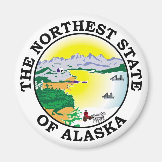 Aimant Symbole de l'Alaska (Devant)