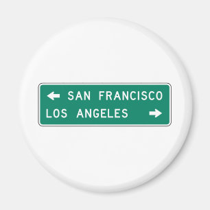 Aimant Symbole de l'autoroute San Francisco Los Angeles