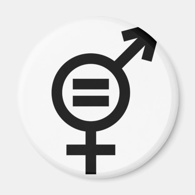 Aimant Symbole de l'égalité des sexes (Devant)