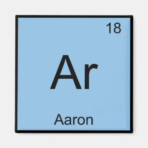 Aimant Symbole de l'élément de chimie Aaron Nom du tablea