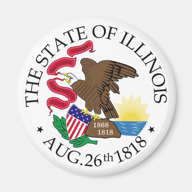 Aimant Symbole de l'Illinois (Devant)