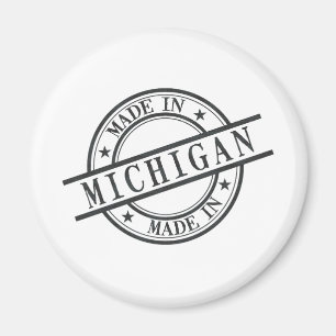 Aimant Symbole de logo Fabriqué dans le Michigan Style Ti