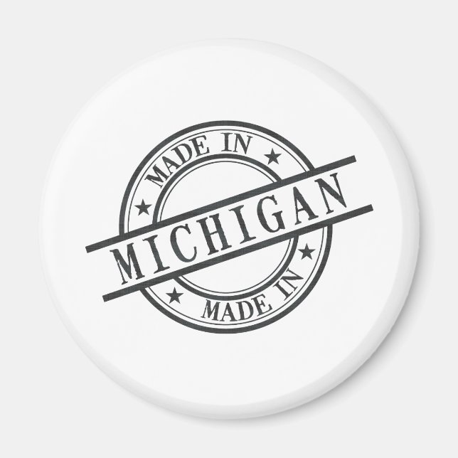 Aimant Symbole de logo Fabriqué dans le Michigan Style Ti (Devant)