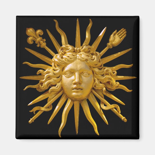 Aimant Symbole de Louis XIV le Roi Soleil (Devant)