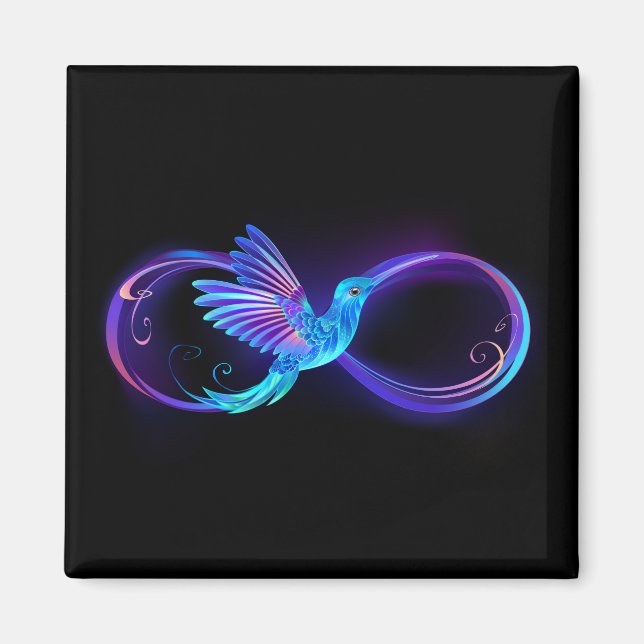 Aimant Symbole de Neon Infinity par Glowing Hummingbird (Devant)