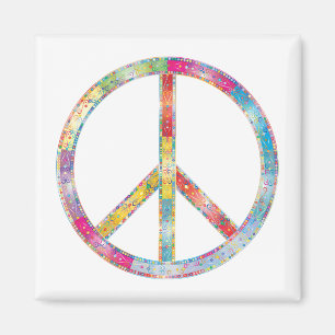 Aimant SYMBOLE DE PAIX Coloré