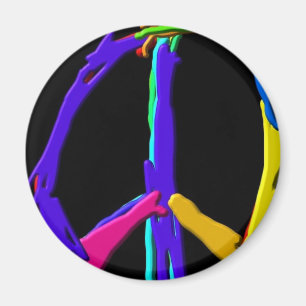 Aimant SYMBOLE DE PAIX PsychÉLIQUE AMATEUR