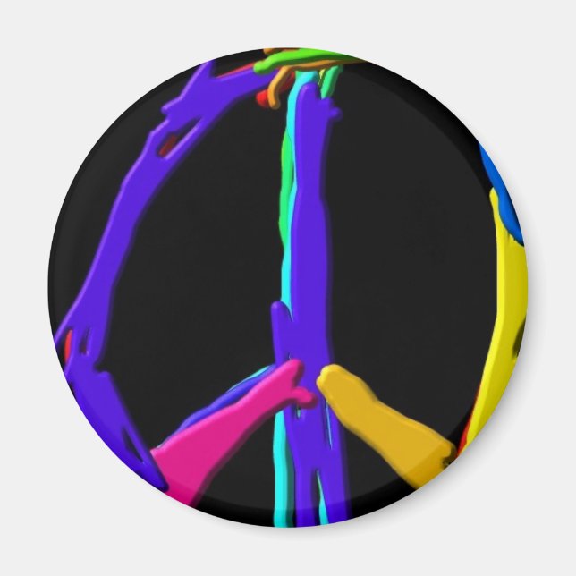 Aimant SYMBOLE DE PAIX PsychÉLIQUE AMATEUR (Devant)