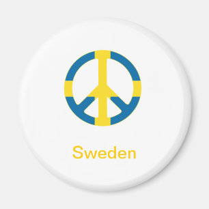 Aimant Symbole de paix suédois de drapeau