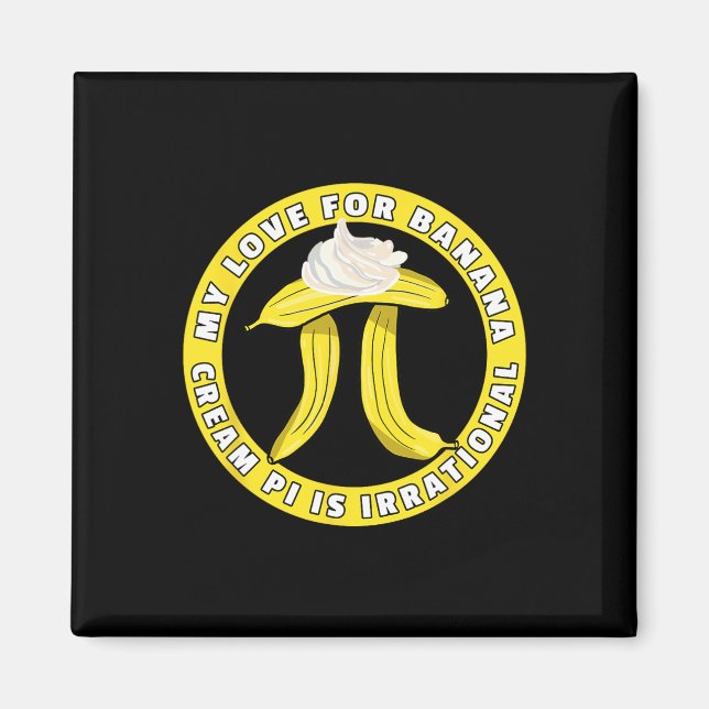 Aimant Symbole de Pi Jour Funny - Bynana Cream Pie Pun (Devant)