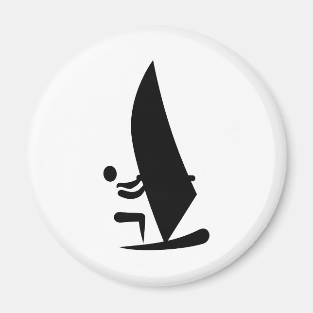 Aimant Symbole de planche à voile (Devant)