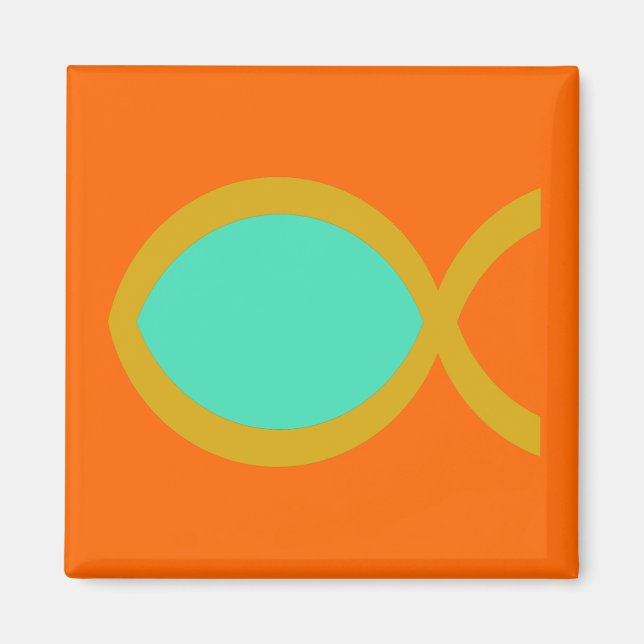 Aimant Symbole de poisson chrétien (Devant)