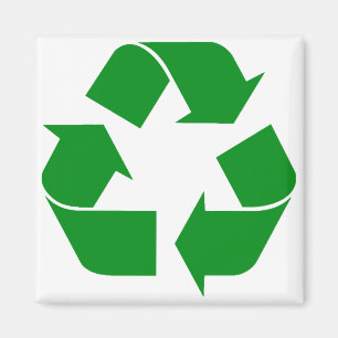 Aimant Symbole de recyclage - Vert