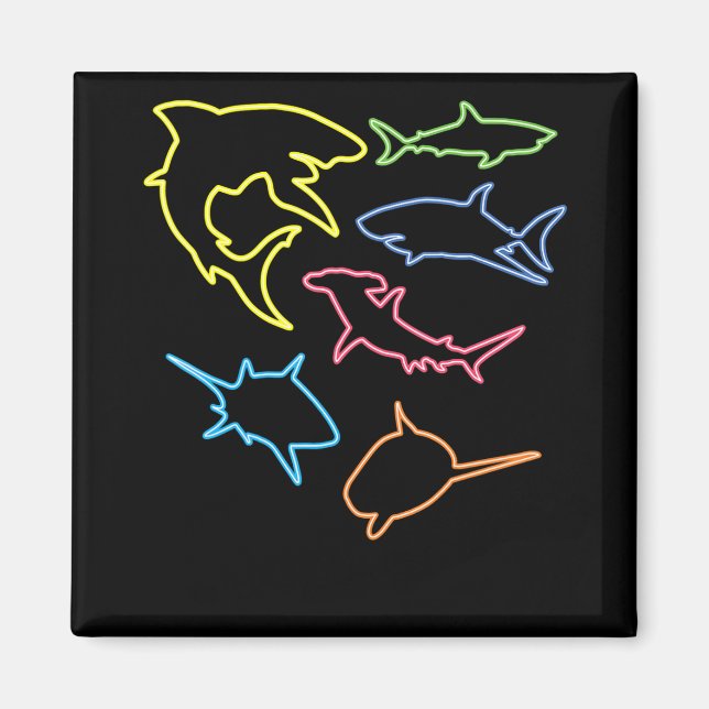Aimant Symbole de requin - Cadeaux adorés de requins mign (Devant)