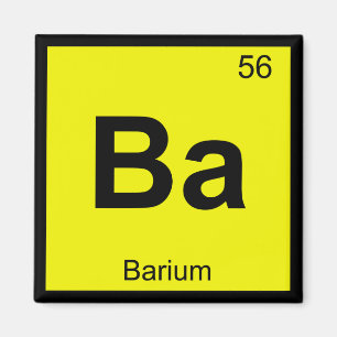 Aimant Symbole de tableau périodique de la chimie du bary