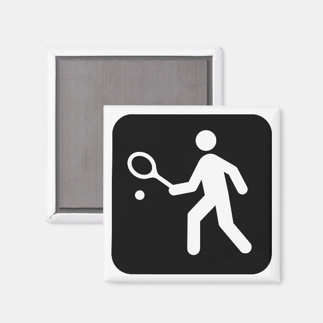 Aimant Symbole de tennis magnétique (Recto/Verso)