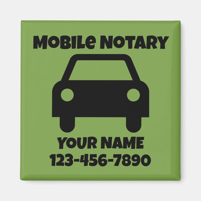 Aimant Symbole de voiture publique de notaire mobile Cust (Devant)