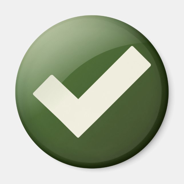 Aimant Symbole d'écriture de la marque verte (Devant)