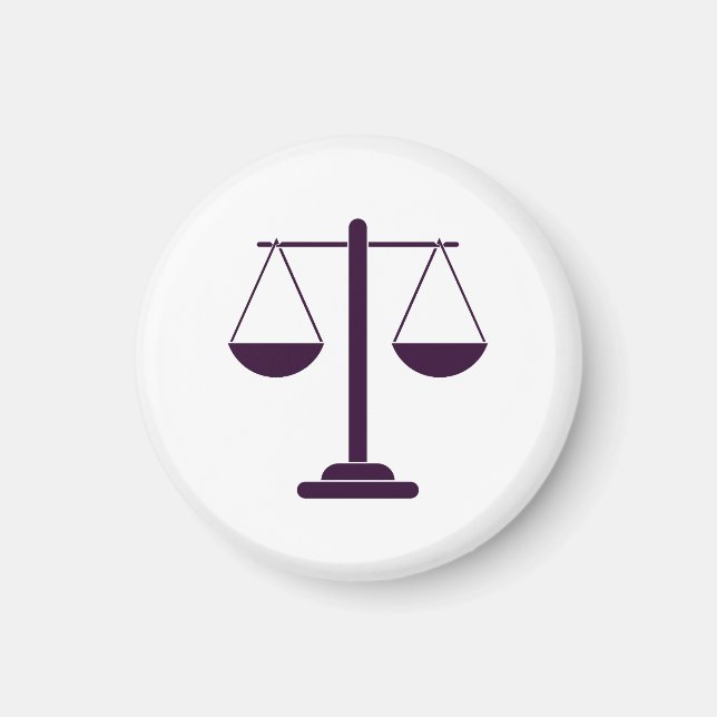 Aimant Symbole des services juridiques de la balance de l (Devant)