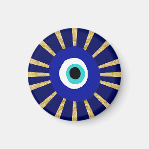 Aimant Symbole des yeux mal sur le Sunburst Or