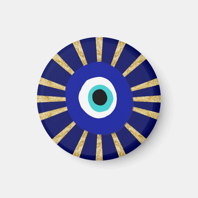 Aimant Symbole des yeux mal sur le Sunburst Or (Devant)