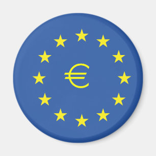 Aimant Symbole d'EURO d'UE flag.with