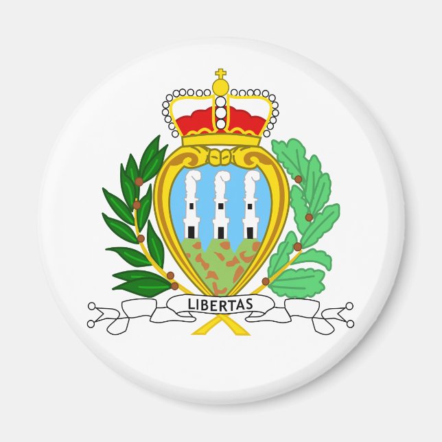 Aimant Symbole d'Heraldry de Saint-Marin (Devant)