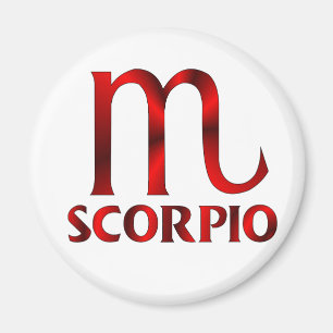Aimant Symbole d'horoscope rouge Scorpio