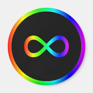 Aimant Symbole d'infini arc-en-ciel