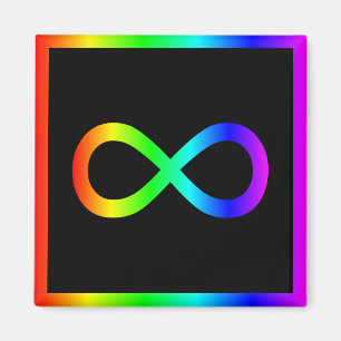 Aimant Symbole d'infini arc-en-ciel