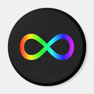 Aimant Symbole d'infini arc-en-ciel