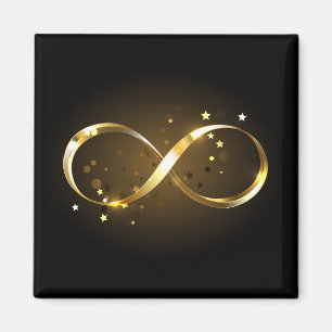 Aimant Symbole d'infini doré
