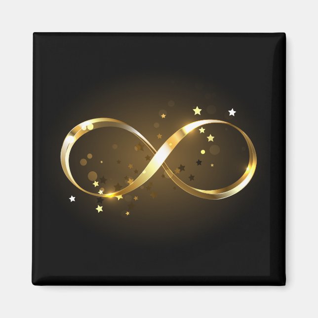 Aimant Symbole d'infini doré (Devant)