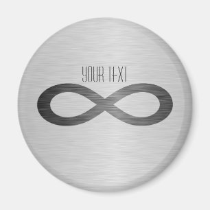 Aimant Symbole d'infini sur la texture métallique de Faux