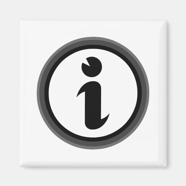 Aimant Symbole d'information (Devant)